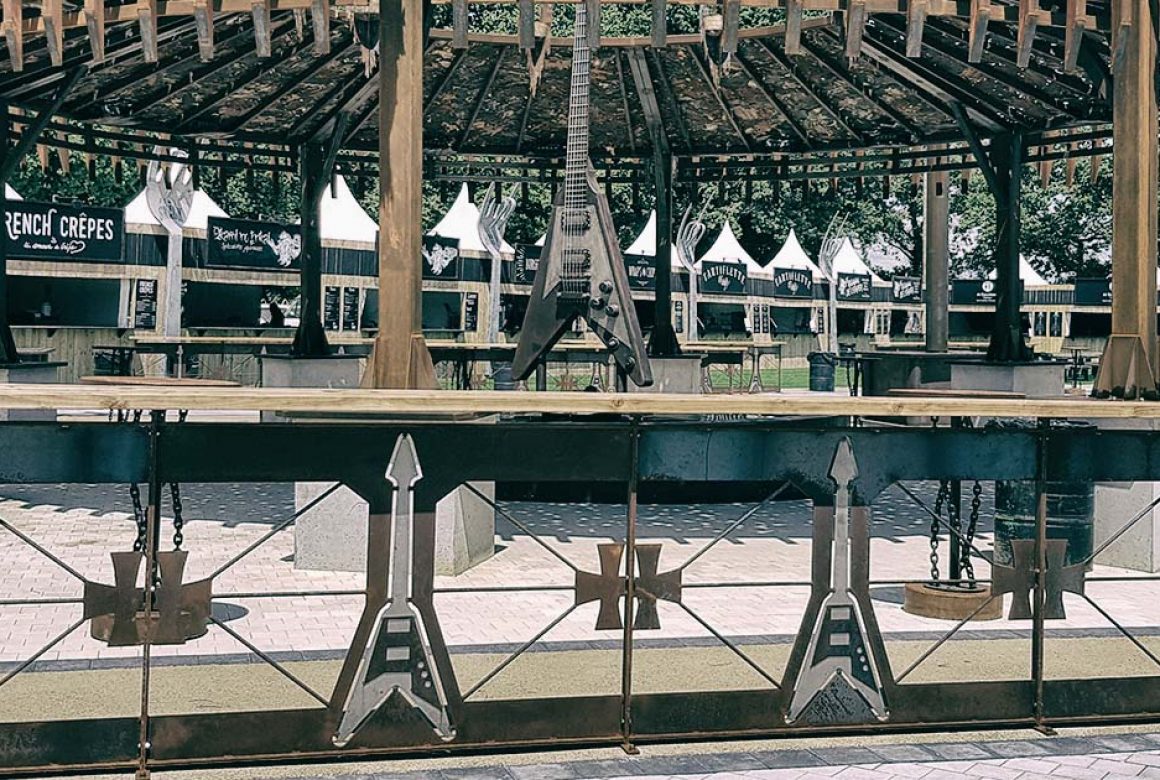 Garde Corps comptoir Madneom espace de restauration Hellfest 2019